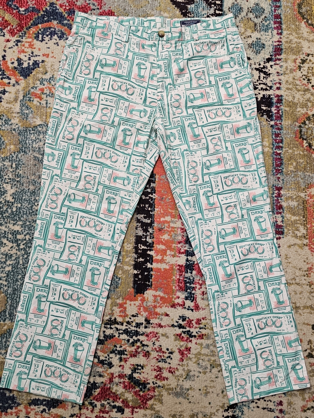 Vineyard Vines Mens 144th Kentucky Derby Breaker Pant 36x30 Churchill Downs